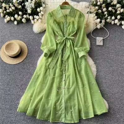 Vestit de cotó de perles